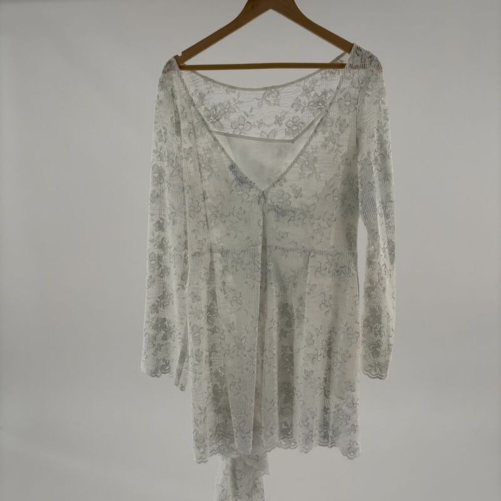 Hill House Home The Becca Dress in White Metallic Lace - Picture 2 of 3